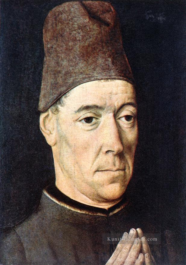 Porträt eines Mannes 1460 Niederländische Dirk Bouts Ölgemälde